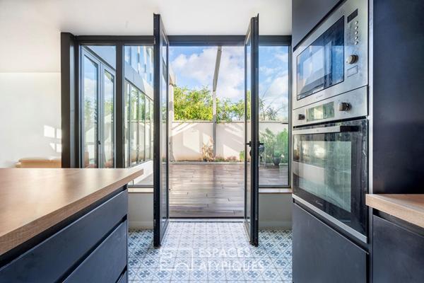 Maison esprit loft avec terrasse au calme d’une impasse