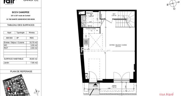 Location Appartement 3 pièces 78.65 m² - Sainte-geneviève-des-bois 91700