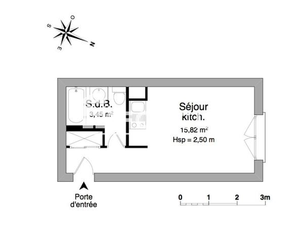 Location Studio 19.27 m² - 49-51-53 AVENUE DU GENERAL PATTON Angers 49000