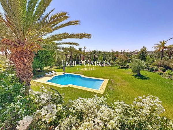 À vendre propriété d'exception au coeur de la palmeraie de Marrakech