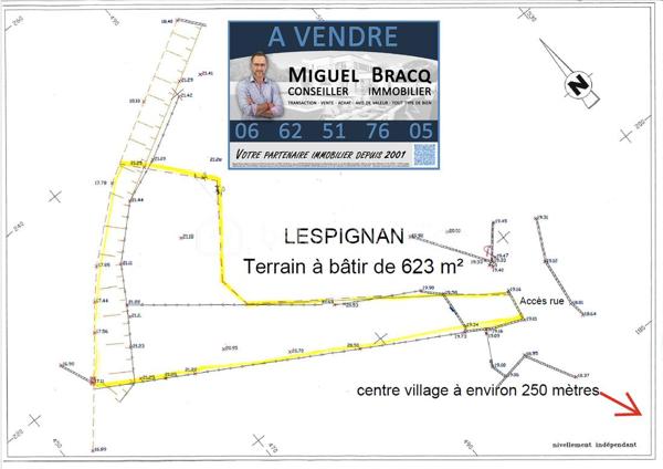 Terrain de 623 m²