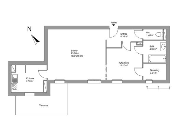 Location Appartement 2 pièces 54 m² - DE LA SIXIEME HEURE, DE LA JOI Amiens 80000