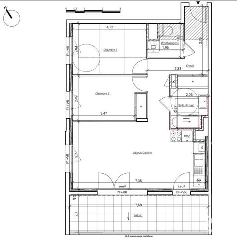 Appartement à vendre 3 pièces 66 m² Crolles