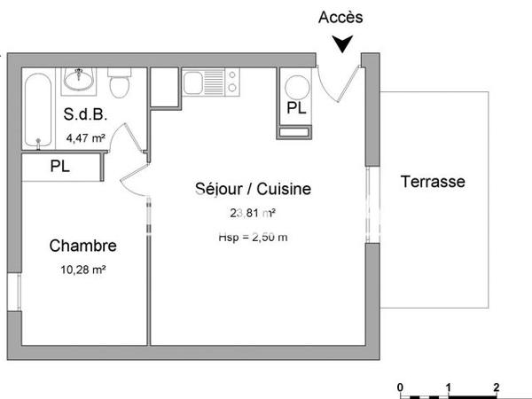 Location Appartement 2 pièces 38.56 m² - 36 RUE FERDINAND BUISSON La Roche Sur Yon 85000