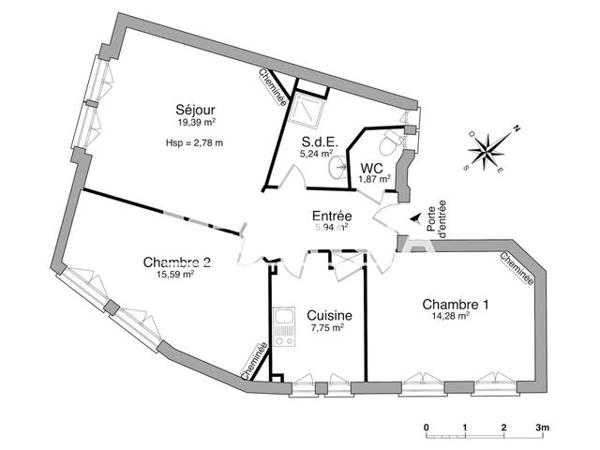 Location Appartement 3 pièces 70.06 m² - 15 RUE LEO LE BOURGO Lorient 56100