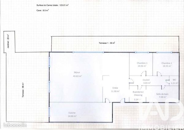 Appartement à vendre 3 pièces 123,01 m² Marseille 12
