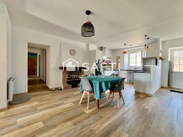 Maison plain-pied 3 chambres, bureau, garage, jardin