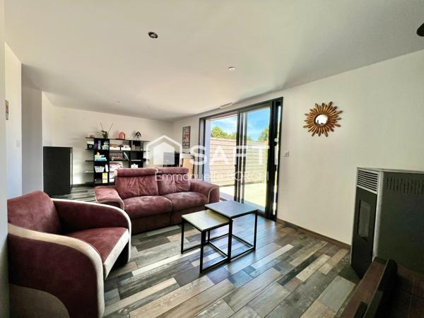 Maison plain-pied 3 chambres, bureau, garage, jardin