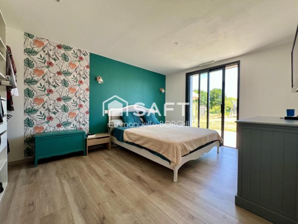 Maison plain-pied 3 chambres, bureau, garage, jardin