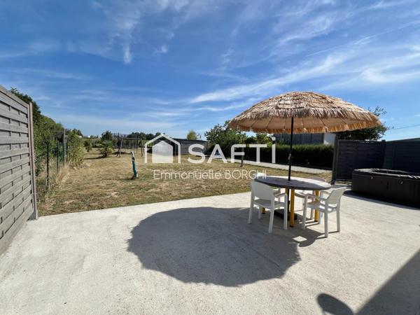 Maison plain-pied 3 chambres, bureau, garage, jardin