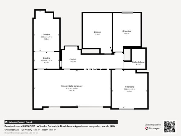 Vente appartement à Brest, 5 pièces 125.99m²