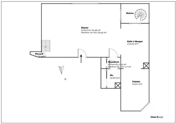 Appartement F3 à vendre  4 pièces - 83,02 m2 MONTROUGE - 92