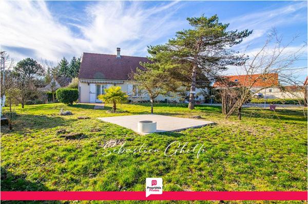 maison de plain-pied avec 2 chambres-garage-beau terrain de 1080 m²