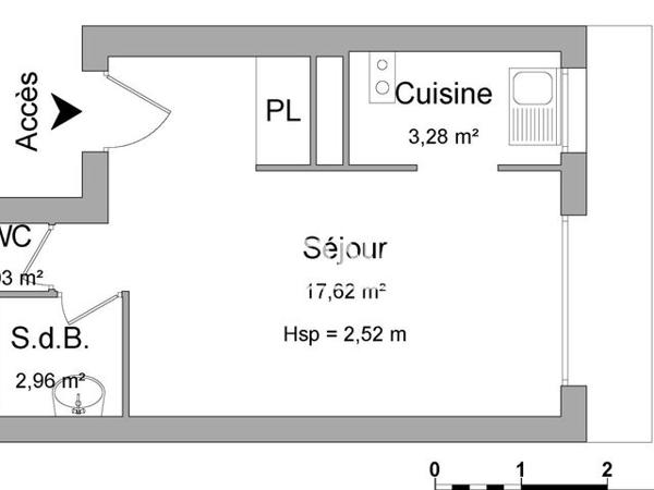 Location Studio 24.89 m² - 29 BIS RUE AUBER Toulouse 31000