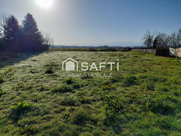 Terrain à bâtir 1480m2 pleine vue Pyrénées