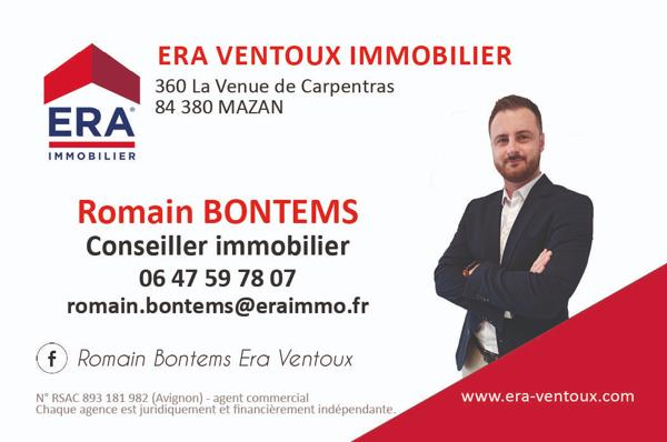 Au fond d'une impasse à Pernes-les-Fontaines ,185 m², superbe jardin 1 600 m² et espaces indépendants