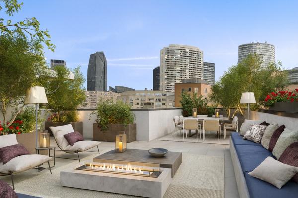 PUTEAUX 92800 au DERNIER ETAGE - Roof top en Duplex de 118 m² Carrez avec terrasse 56 m² dans une petite copropriété d’exception.T5 avec 4 chambres, cave ,2 parking en sous-sol.