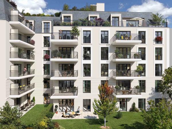 PUTEAUX 92800 au DERNIER ETAGE - Roof top en Duplex de 118 m² Carrez avec terrasse 56 m² dans une petite copropriété d’exception.T5 avec 4 chambres, cave ,2 parking en sous-sol.