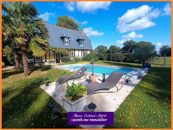 Magnifique propriété avec 2 maisons et piscine sur 3 hectares à 20 min de Bernay