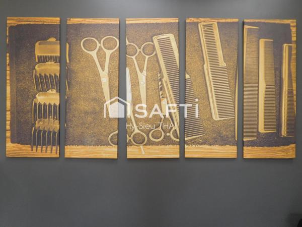 Salon de Coiffure, ARBENT (01), entièrement rénové, 5 Places, 3 bacs de rinçage, belle décoration,