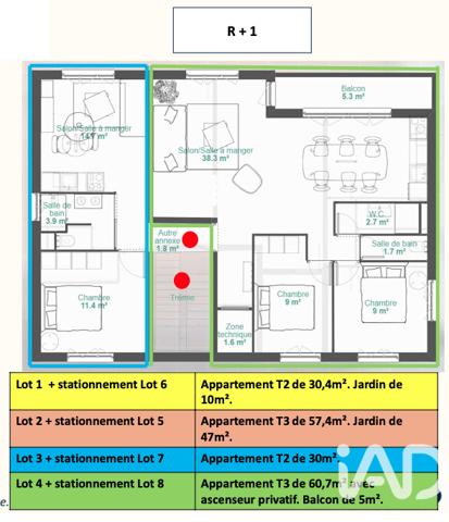 Appartement à vendre 2 pièces 30 m² Saint-Gilles-Croix-de-Vie