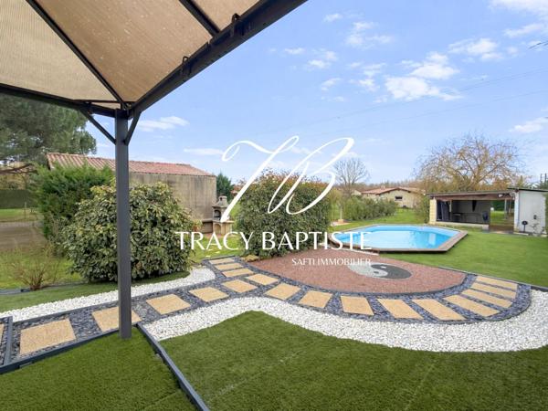 Belle maison plain-pied 4 chambres avec grand jardin, piscine et nombreuses dépendances