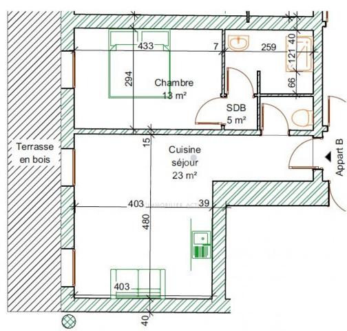 APPARTEMENT T2 à CHOLET