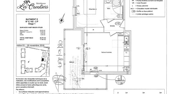 À vendre Appartement 2 pièces 45.37 m² - Cabourg 14390