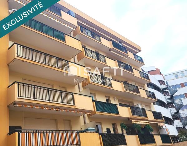 Opportunité rare à Juan-les-Pins – Plages à pied ! Appartement T1 de 28 m² Carrez avec beau balcon de 10 m² et stationnement privatif. À réinventer à votre goût dans une résidence sécurisée, proche mer, commerces et Casino.