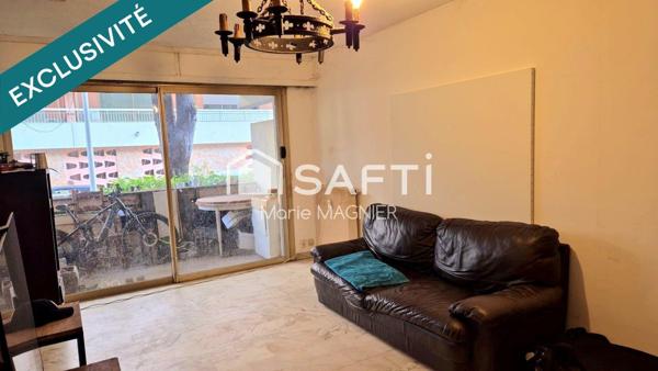 Opportunité rare à Juan-les-Pins – Plages à pied ! Appartement T1 de 28 m² Carrez avec beau balcon de 10 m² et stationnement privatif. À réinventer à votre goût dans une résidence sécurisée, proche mer, commerces et Casino.