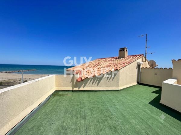 Maison Front de Mer avec Toit-Terrasse VUE MER. Saint-Cyprien Plage