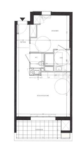 APPARTEMENT T2 46.60M²+ TERRASSE 9.40M²