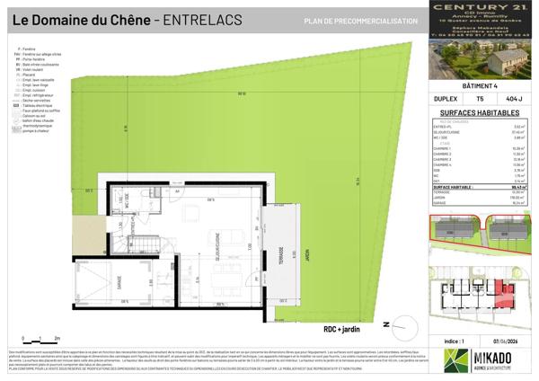 Maison à vendre  5 pièces - 99,43 m 2   ENTRELACS  - 73