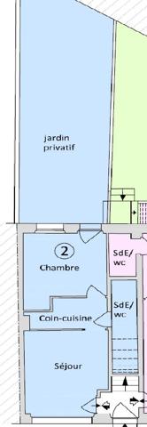 APPARTEMENT T2 25 m2 AVEC JARDIN