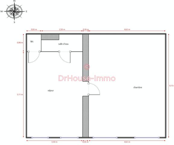 Bureau à vendre 2 pièces de 49 m²
