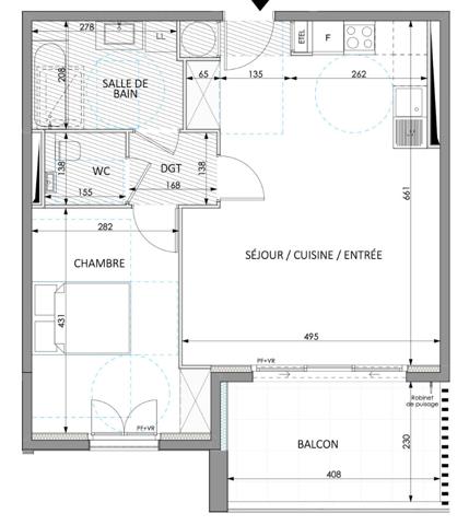 Appartement NEUF  T2 avec vue mer à Eze