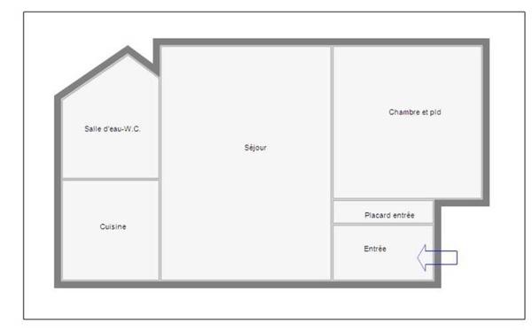 Appartement 2 pièces                                        - 44000 Nantes Réf : 12414