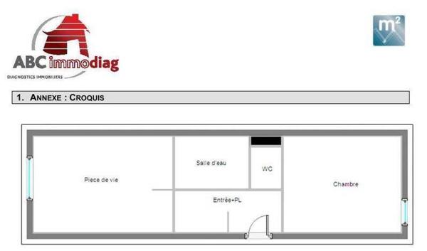 Appartement 2 pièces                                        - 44600 Saint-Nazaire - Petit Caporal Réf : 3713