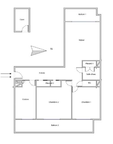 Marseille (13005) T3 meublé traversant avec vue panoramique