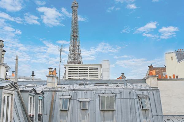PARIS 7e - DERNIER ÉTAGE -VUE TOUR EIFFEL