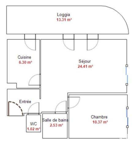 Appartement à vendre 2 pièces 45 m² Montpellier