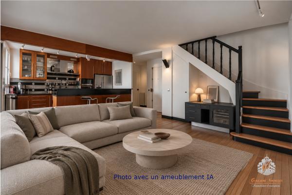 Duplex d’exception - Au pied de la Cathédrale Notre-Dame de Paris (4e) - 100 m² - 2 chambres - Box en sus