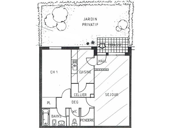 Appartement T2 clef en main avec jardin privé sans vis-à-vis