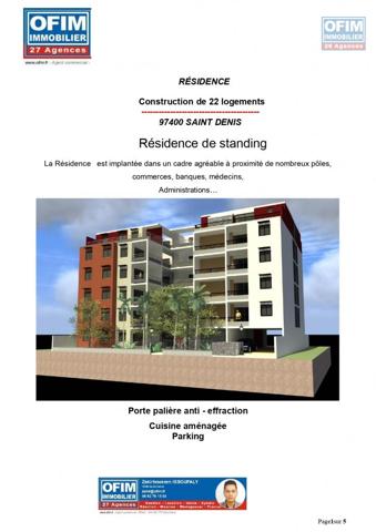 A VENDRE APPARTEMENT F2 DE 72.46 M2 AU CENTRE VILLE DE SAINT DENIS