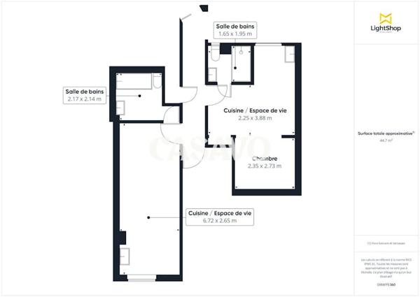Vente Appartement 1 pièce de 24m² - 69009 Lyon