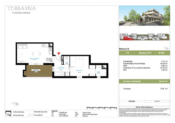 Vente en VEFA  Nouvelle promotion immobilière à Borgo T2 à partir de 147000e