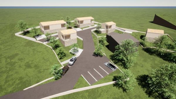 Terrain avec vue splendide, possibilité de construire 500 m² de surface de plancher