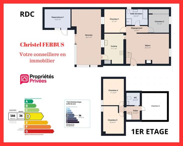 93270 SEVRAN - Secteur FREINVILLE -Maison 6 pièces 127.50 m² - 4 chambres - 1Bureau - Jardin