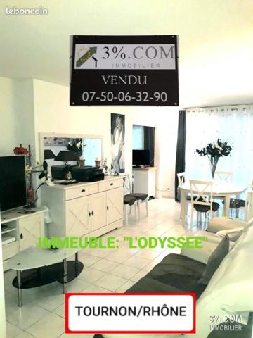 Grand T3 de 70m2 TOURNON/RHONE + Parking privé dans Résidence Standing Tournon-sur-Rhône (07300)