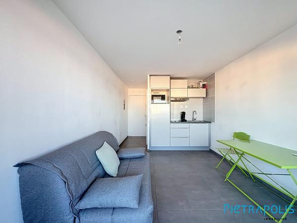 FRONTIGNAN PLAGE : Studio meublé avec loggia, entièrement rénové, place de parking